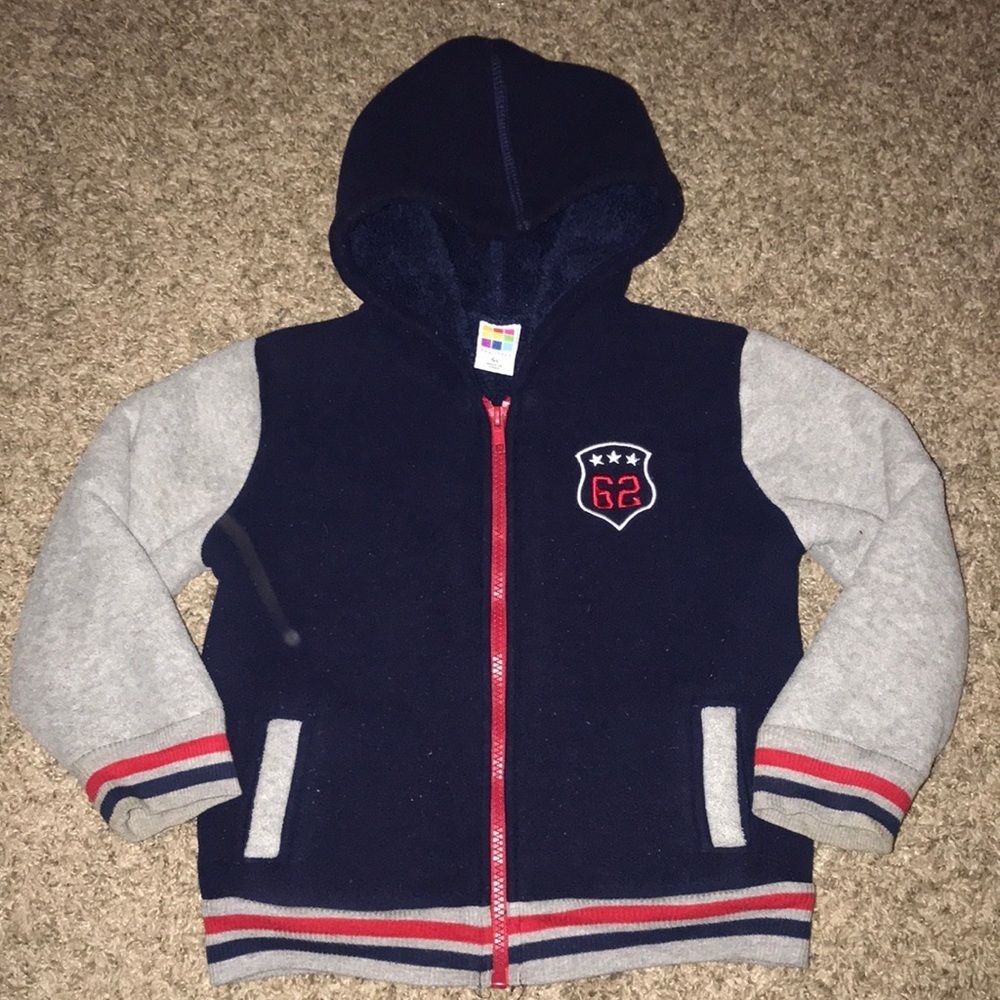 Healthtex Thick Warm Fleece Long Sleeve Zip Up Hoodie Sweater with Front pockets
